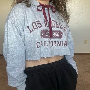 LA Cali cropped hoodie